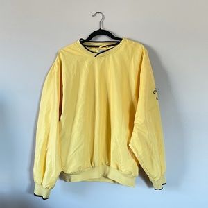 Windbreaker-Material Yellow Pullover Sweatshirt